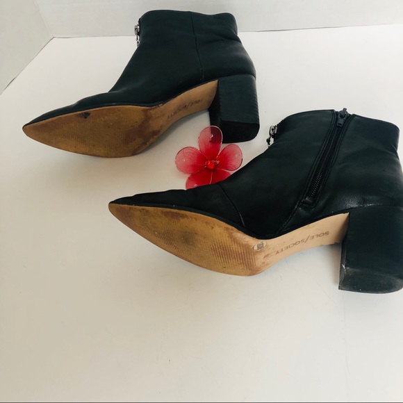 SOLE/ SOCIETY booties with side zipper. - Picture 12 of 14